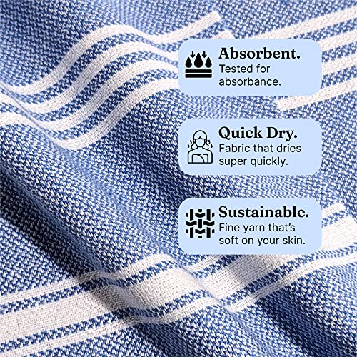 The BIG Towel, 5 x 2.8 Ft, IndiHaus Blue