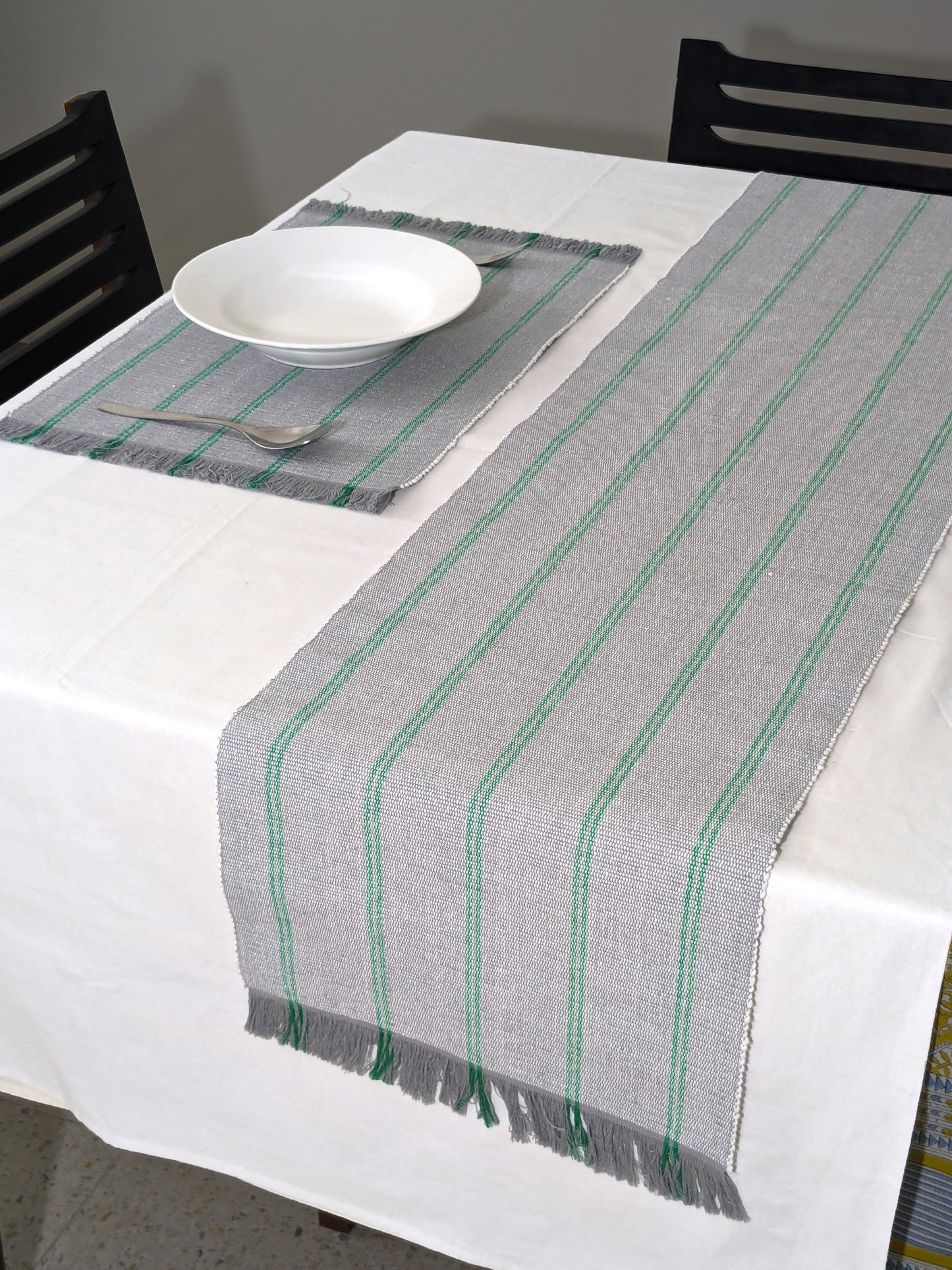 Dining Runner, Ash Green, 6 Seater Table (1 x 6ft)