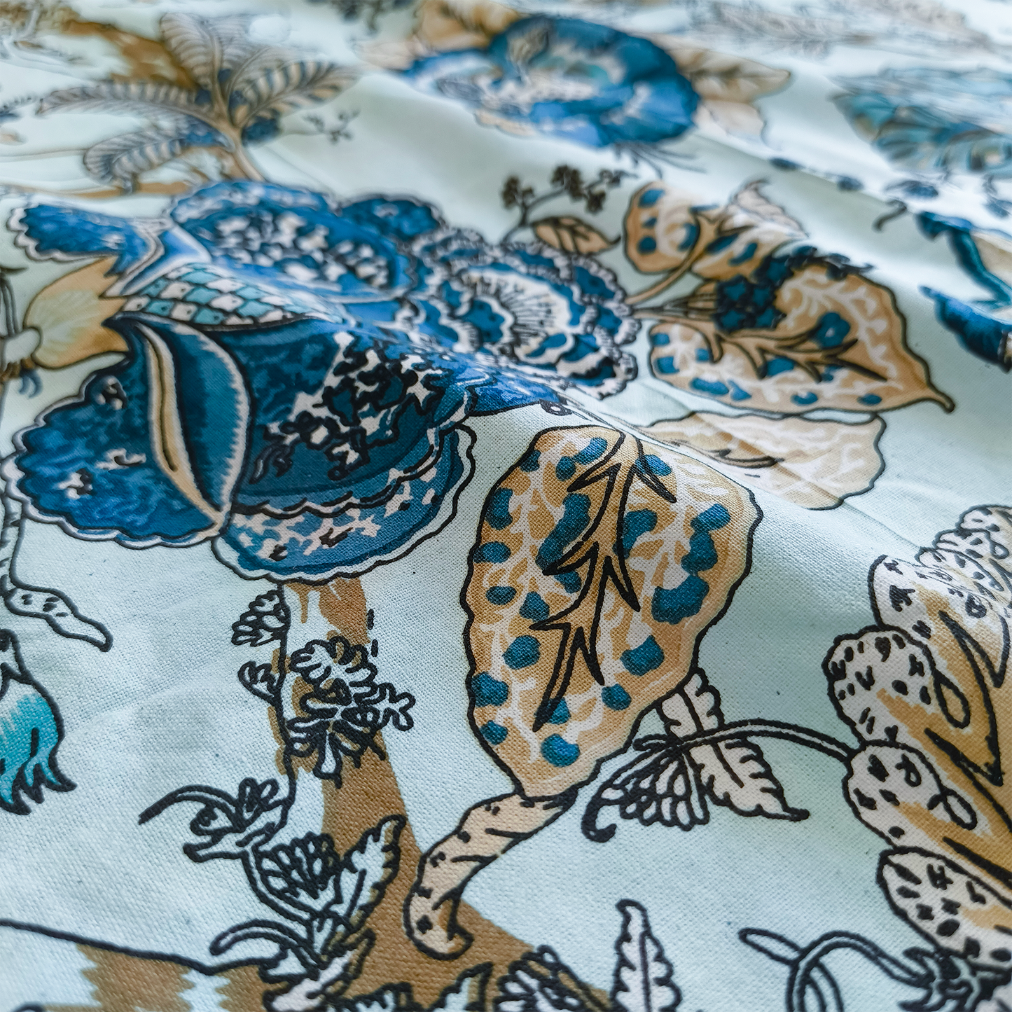Lal Bagh, Cotton Bedsheet – Blue – 100% Cotton King Size (100 x 104 inches, 1.3kg)