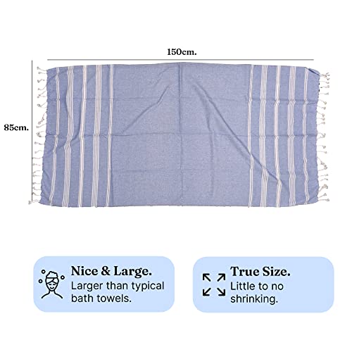 The BIG Towel, 5 x 2.8 Ft, IndiHaus Blue