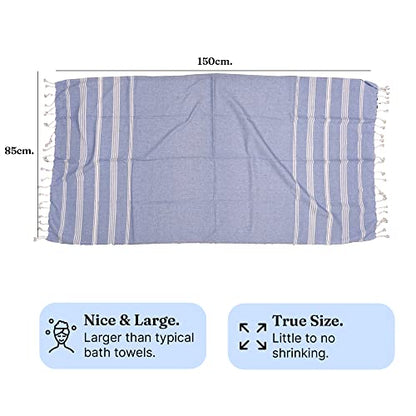 The BIG Towel, 5 x 2.8 Ft, IndiHaus Blue
