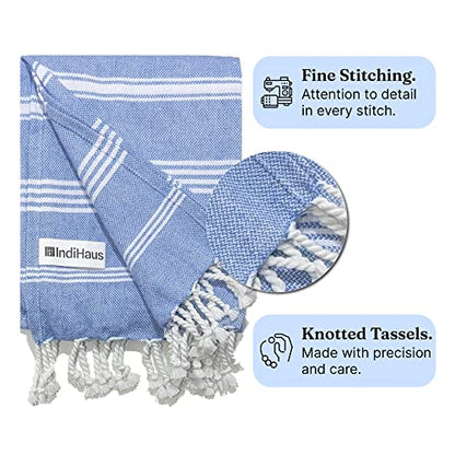 The BIG Towel, 5 x 2.8 Ft, IndiHaus Blue