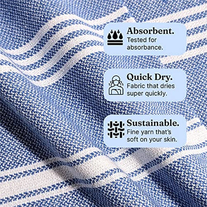 The BIG Towel, 5 x 2.8 Ft, IndiHaus Blue