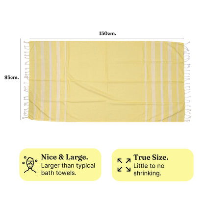 The BIG Towel, 5 x 2.8 Ft, Sunshine Yellow