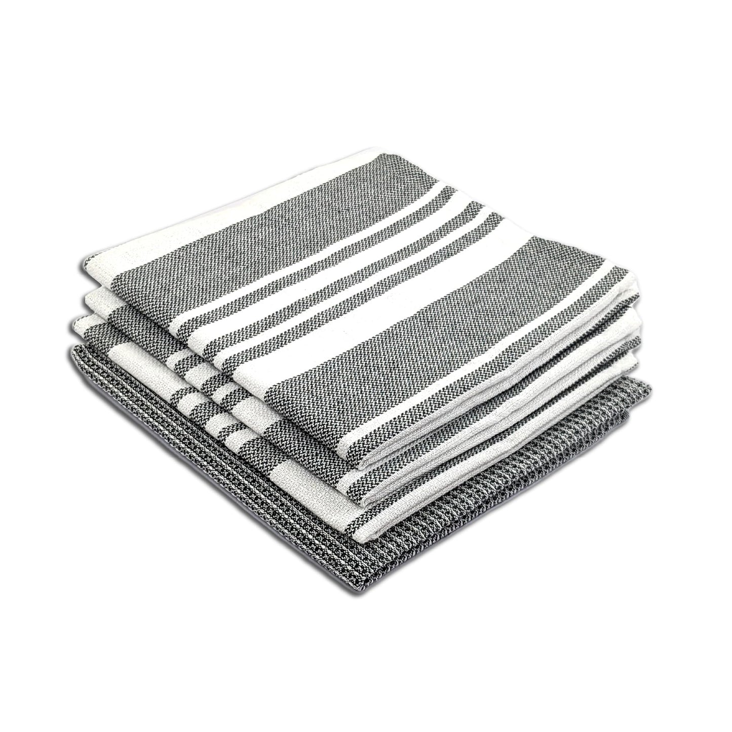 RIGHTSIZE Kitchen Towels, 2 x 1.5 Ft, Slate Grey. Pack of 4