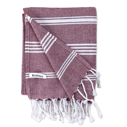 The BIG Towel, 5 x 2.8 Ft, Earthy Crimson