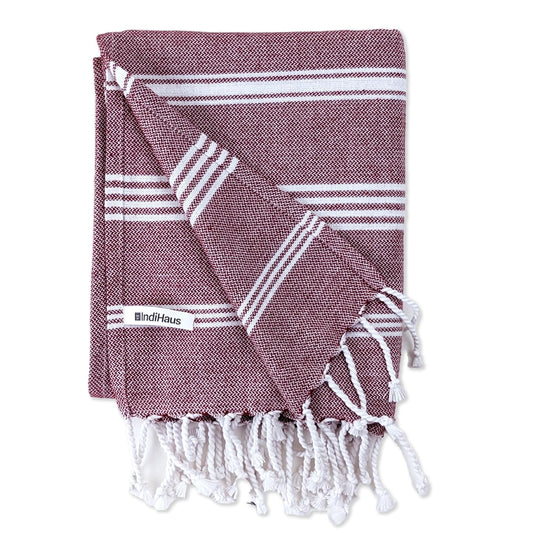 The BIG Towel, 5 x 2.8 Ft, Earthy Crimson