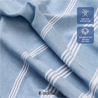 TRULY XL Bath Towel 6Ft X 3Ft, IndiHaus Blue