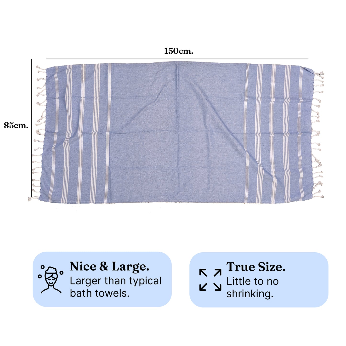 The BIG Towel, 5 x 2.8 Ft, Serene Beige