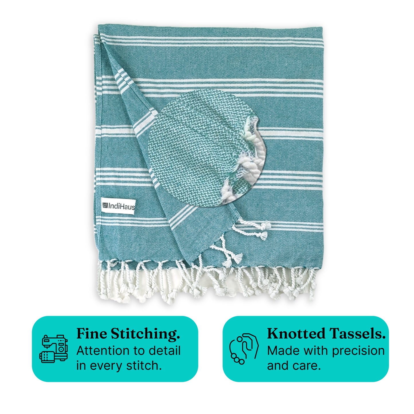 TRULY XL Bath & Hand Towel Set, Teal & Sunshine Yellow (Pack of 4+2)