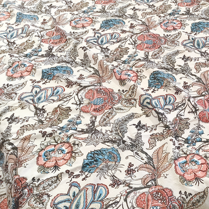 Lal Bagh, Cotton Bedsheet - Beige, 100% Cotton King Size (100 x 104, 1.3kg)