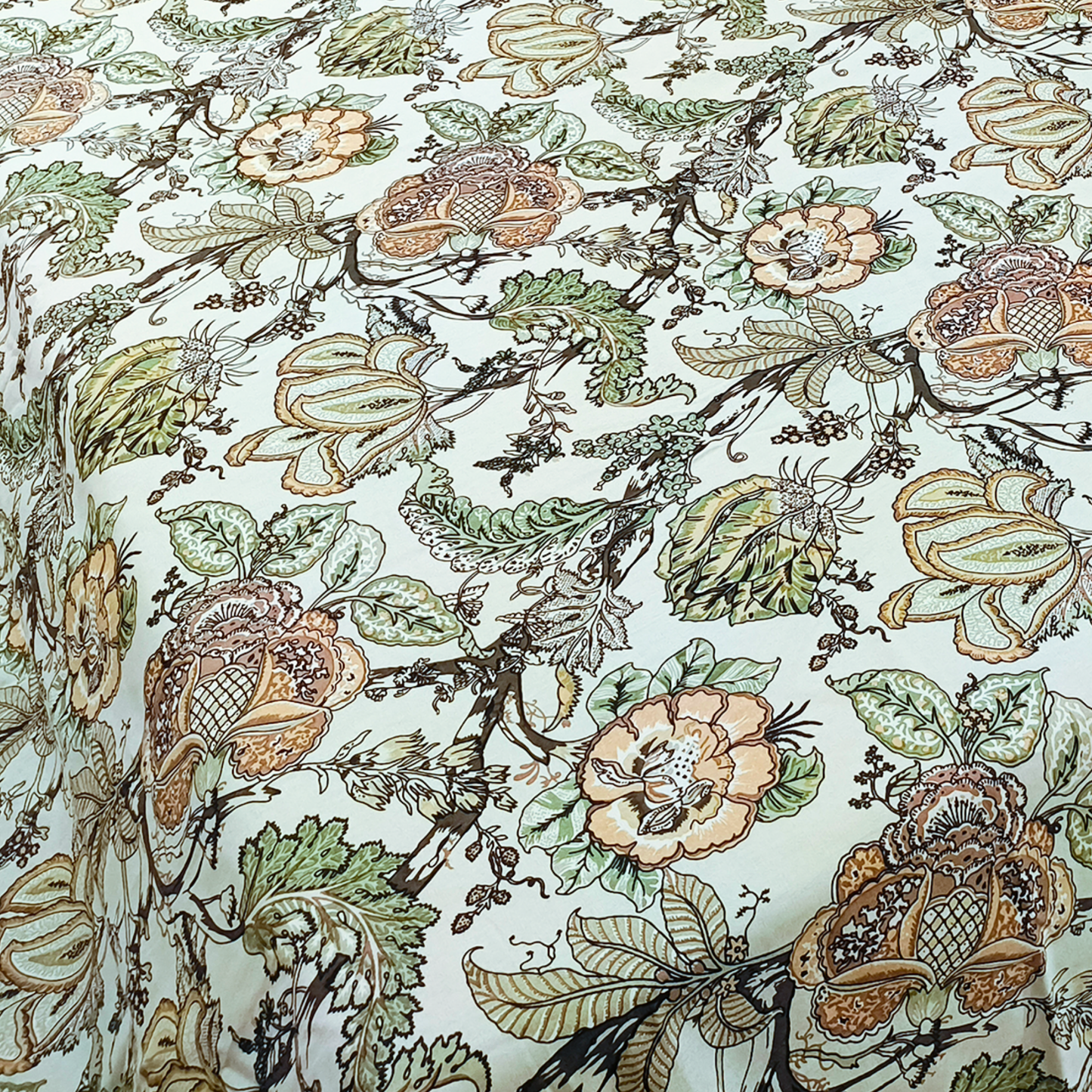 Lal Bagh, Cotton Bedsheet – Olive Green – 100% Cotton King Size (100 x 104 inches, 1.3kg)