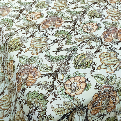 Lal Bagh, Cotton Bedsheet – Olive Green – 100% Cotton King Size (100 x 104 inches, 1.3kg)