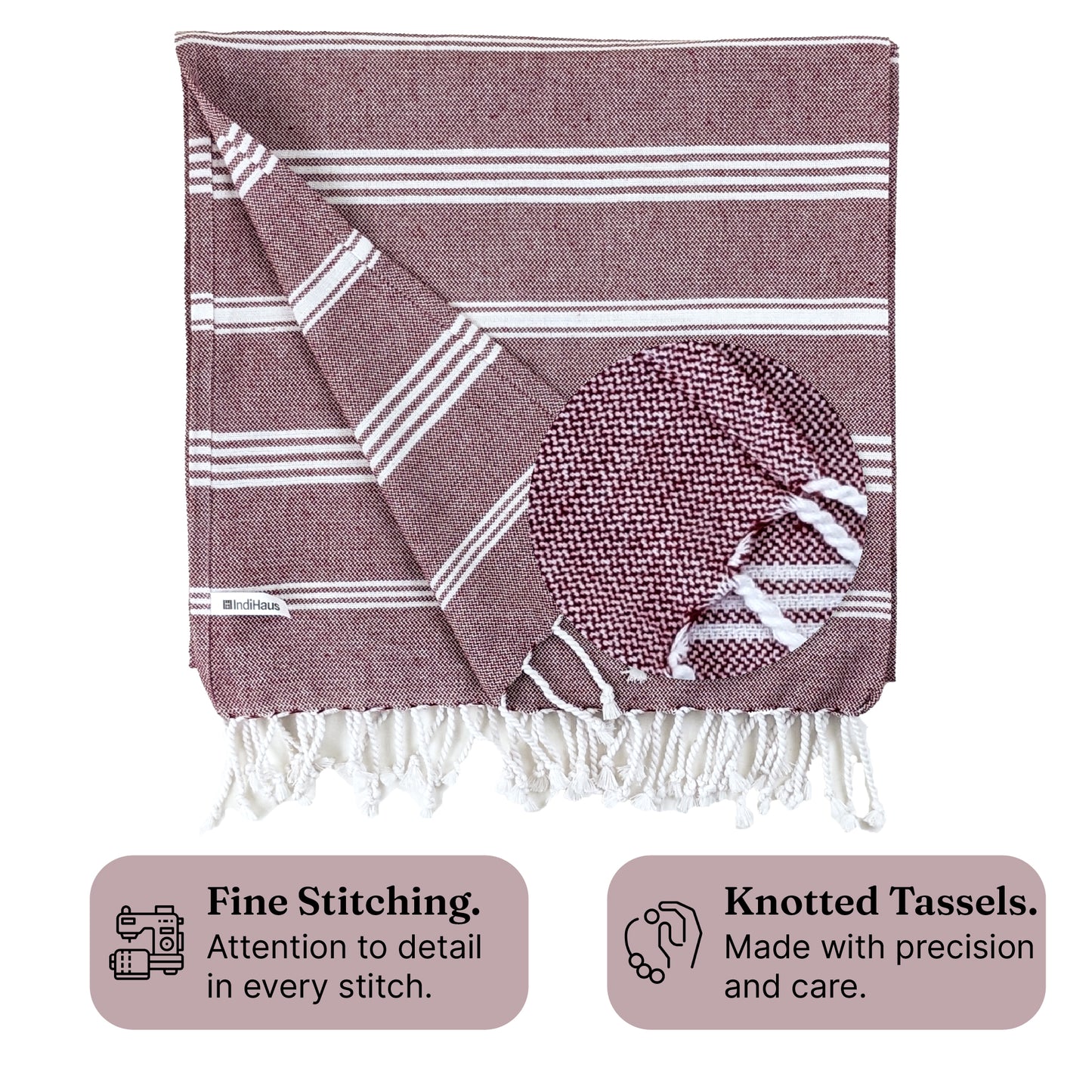 TRULY XL Bath & Hand Towel Set, Earthy Crimson & Serene Beige (Pack of 4+2)