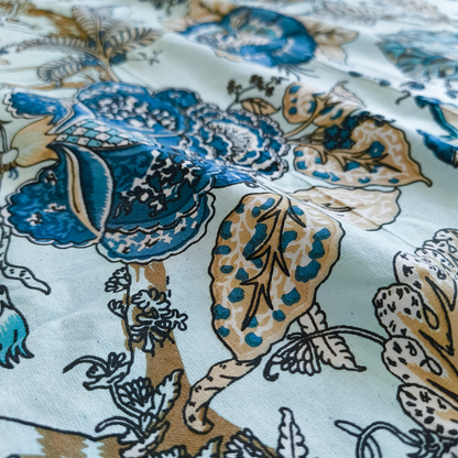 Lal Bagh, Cotton Bedsheet – Blue – 100% Cotton King Size (100 x 104 inches, 1.3kg)