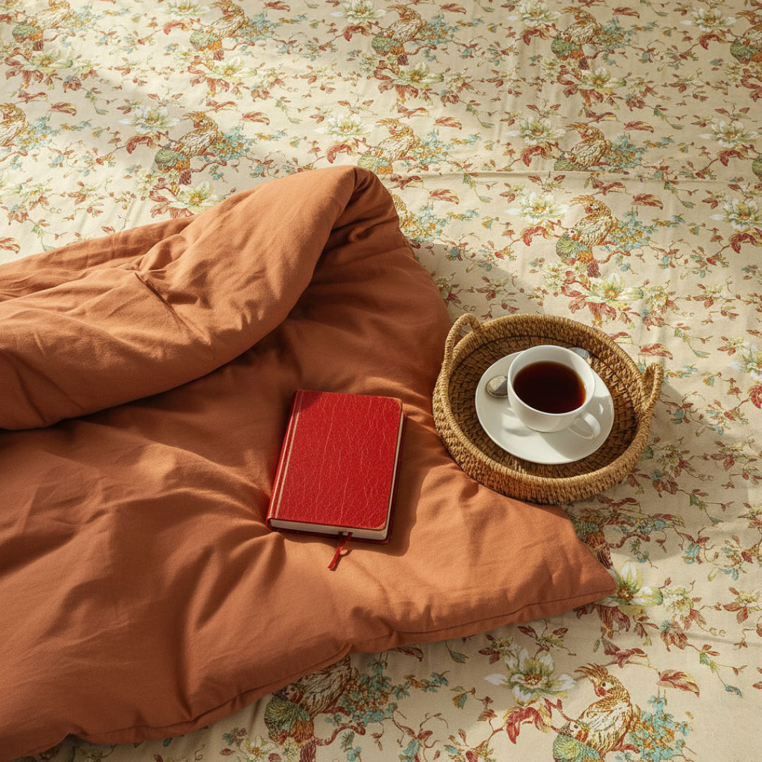 Neora, Cotton Bedsheet – Beige – 100% Cotton King Size (100 x 104 inches, 1.3kg)