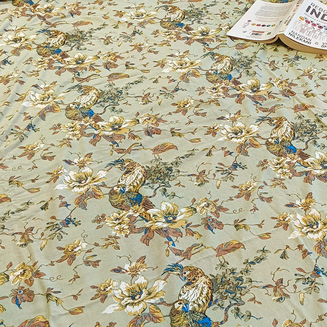 Neora, Cotton Bedsheet – Olive Green – 100% Cotton King Size (100 x 104 inches, 1.3kg)