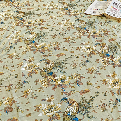 Neora, Cotton Bedsheet – Olive Green – 100% Cotton King Size (100 x 104 inches, 1.3kg)